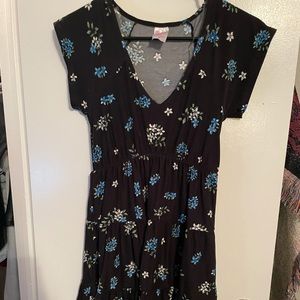 Black dress with flowers